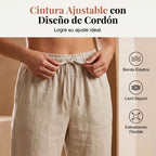 Julia | Shorts de algodón y lino para mujer