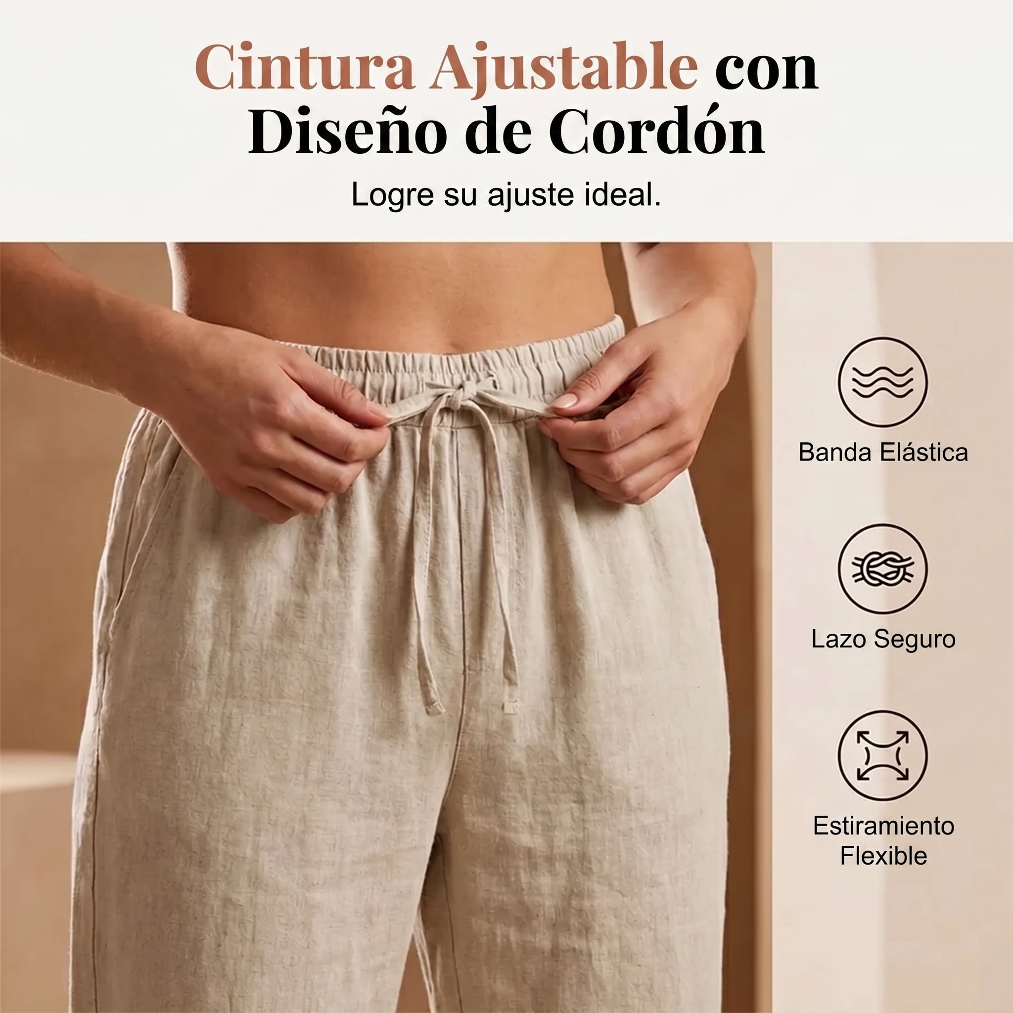 Julia | Shorts de algodón y lino para mujer