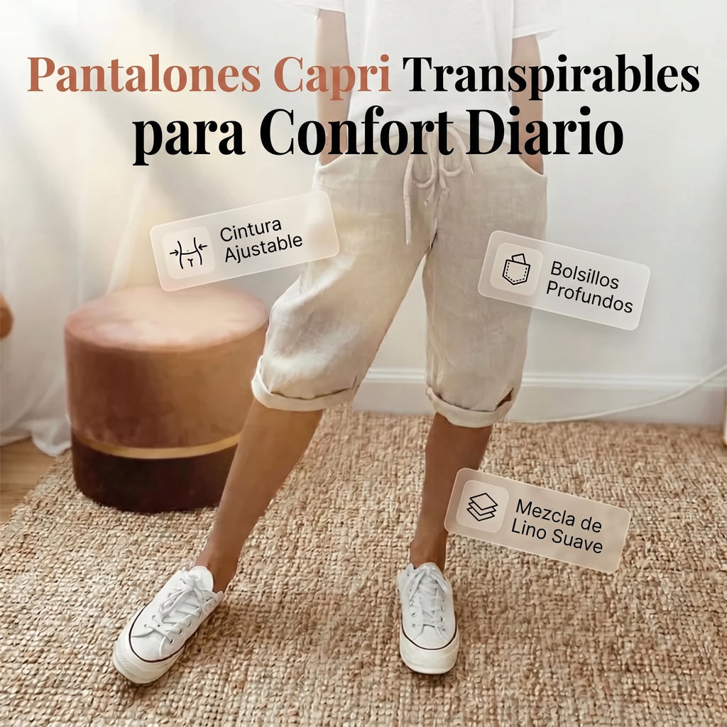 Julia | Shorts de algodón y lino para mujer