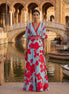 Pilar | Elegante vestido largo con escote profundo