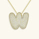 Bubble Initial Diamond Necklace