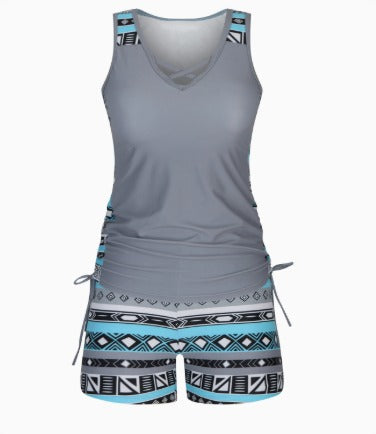 Tankini Traje de baño con estampado geométrico