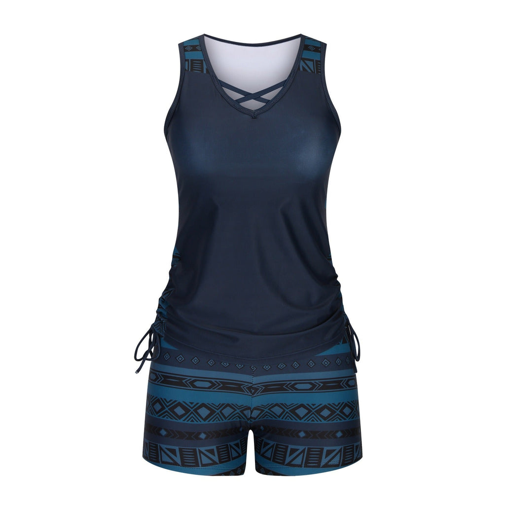 Tankini Traje de baño con estampado geométrico