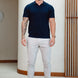 Polo de cachemira premium de corte ajustado