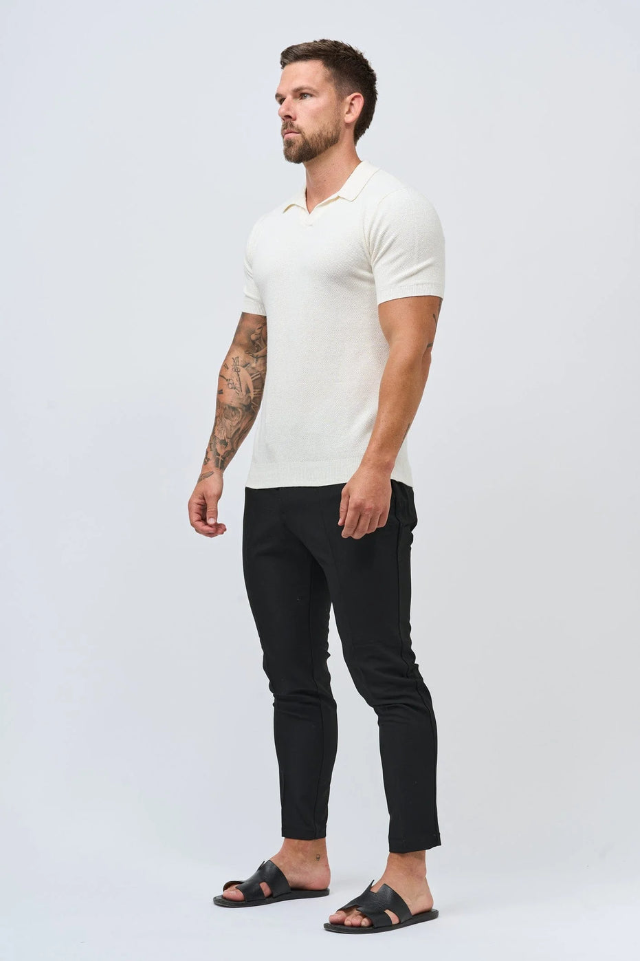 Polo de cachemira premium de corte ajustado