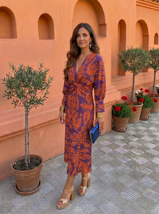 Silvia™ | Printed midi dress