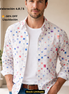 Camisa de Seda Estampada moderno y transpirable