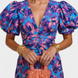 Carla | Printed Midi Dress with Puff Sleeves