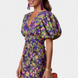 Carla | Printed Midi Dress with Puff Sleeves