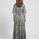 Melodi – Vestido largo de flores con cuello en V