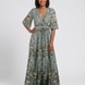Melodi – Vestido largo de flores con cuello en V