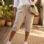 Julia | Shorts de algodón y lino para mujer