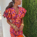 Carla | Printed Midi Dress with Puff Sleeves