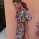 Carla | Printed Midi Dress with Puff Sleeves