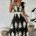 Celia - Vestido maxi barroco con escote