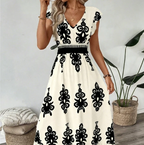 Celia - Vestido maxi barroco con escote