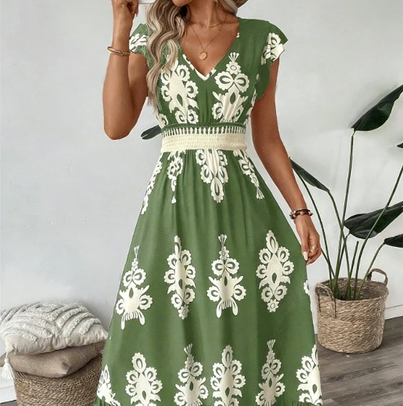 Celia - Vestido maxi barroco con escote
