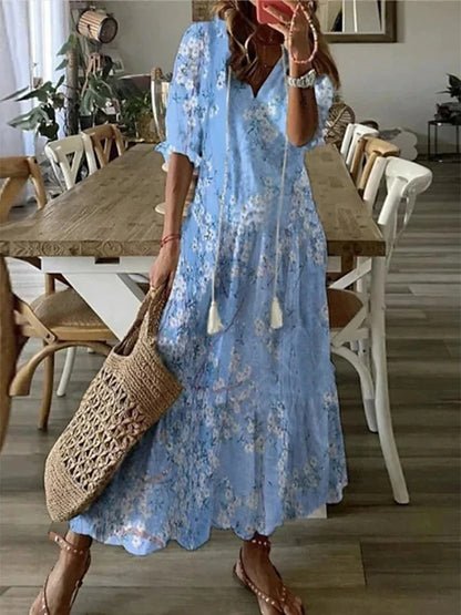 Luna | Relaxed Boho Midi Dress